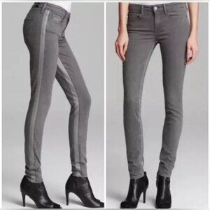 NWT Vince. Women’s‎ Skinny Jeans Gray Side Stripes Tuxedo Dylan Mid Rise Size 25